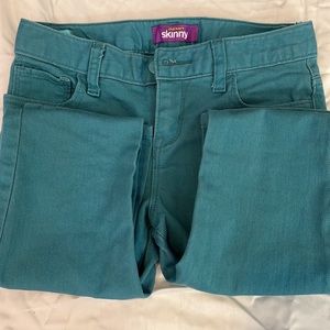 Old Navy Girls Teal Skinny Jeans